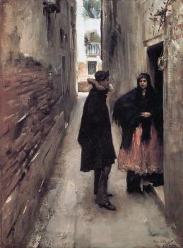 John Singer Sargent : Street in Venice II